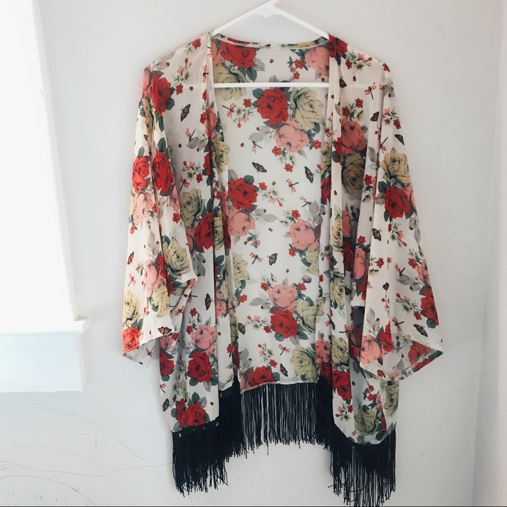 FRINGED KOMONO SHAWL